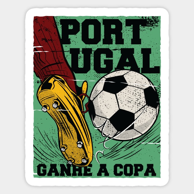 Portugal Ganhe a Copa // Portugal Win the Cup // Vintage Soccer Sticker by SLAG_Creative